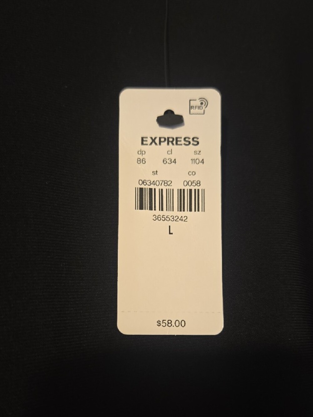 Express Black Bubble Hem Bodysuit Size Large NWT - Picture 2 of 10